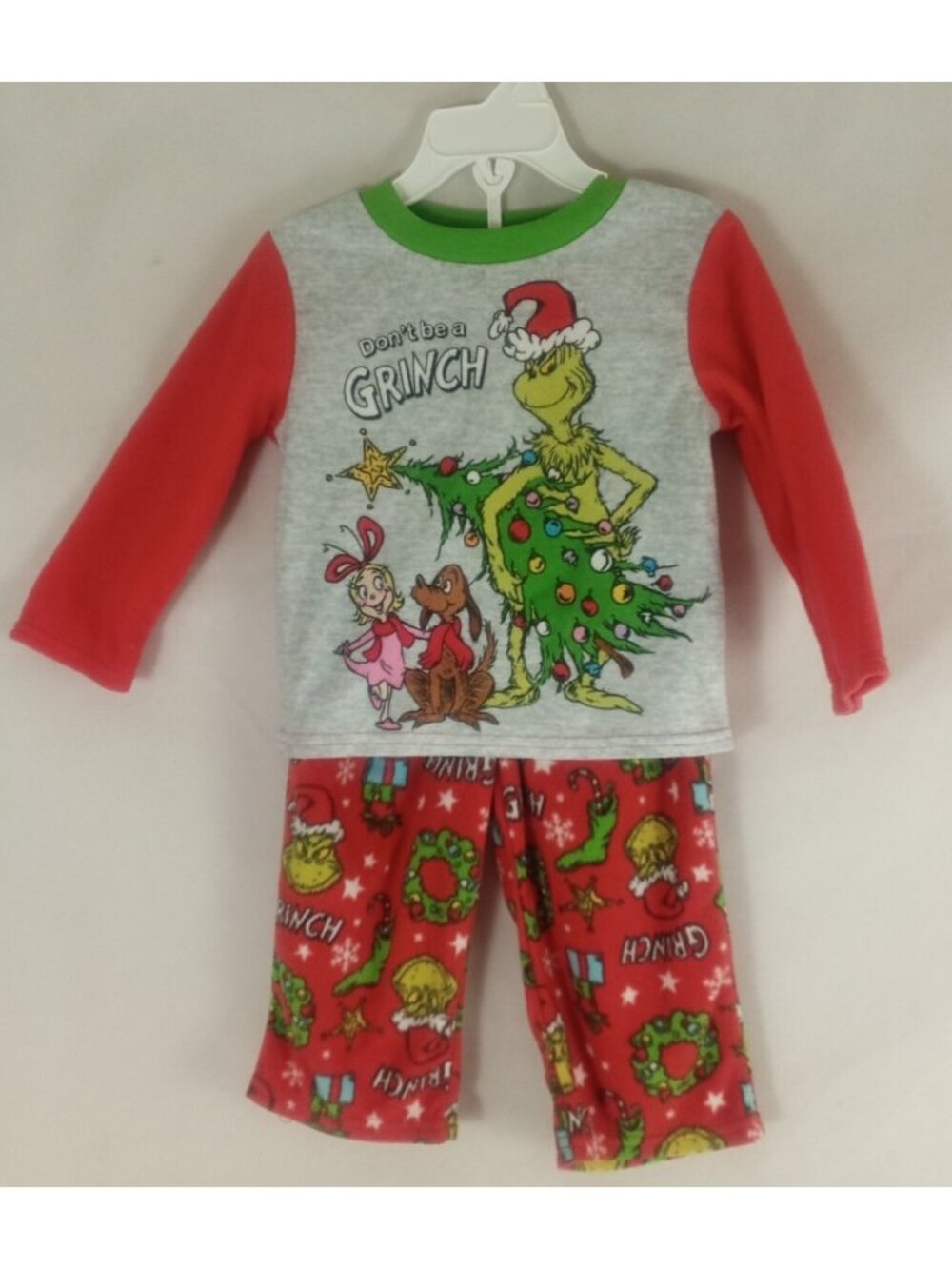 Dr. Seuss Grinch Who Stole Christmas 2T Pajamas 2 Piece